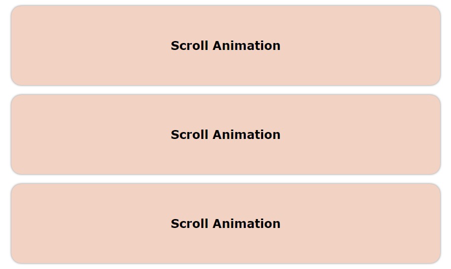 Scroll animation